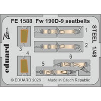 Eduard 1/48 Fw 190D-9 Seatbelts STEEL Zoom Set for MiniArt