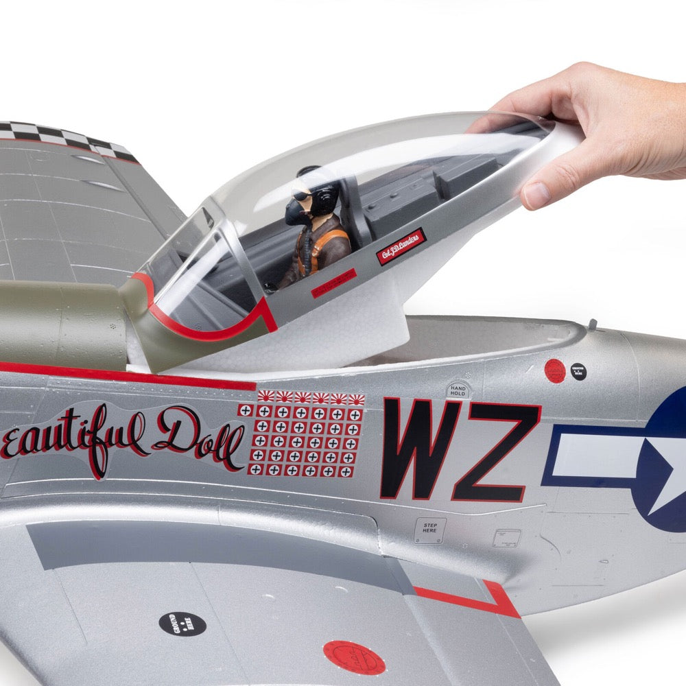 E-flite P-51D Mustang "Big Beautiful Doll" 1.5m BNF Basic with AS3X+ and SAFE Select