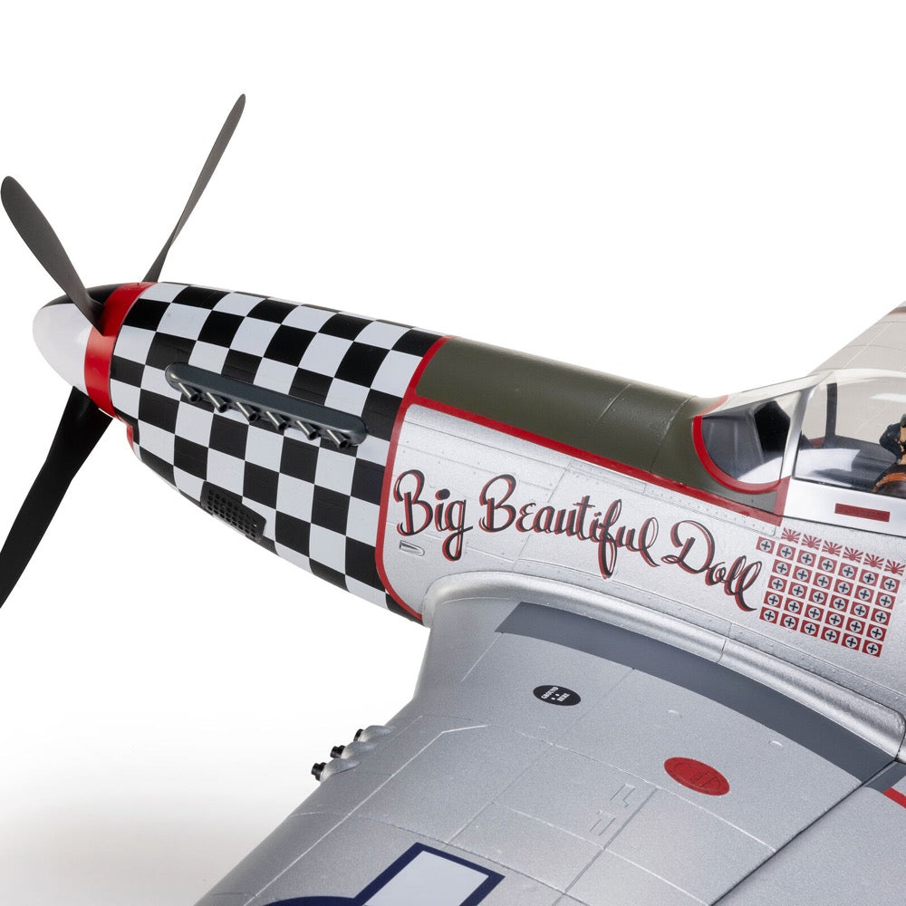 E-flite P-51D Mustang "Big Beautiful Doll" 1.5m BNF Basic with AS3X+ and SAFE Select