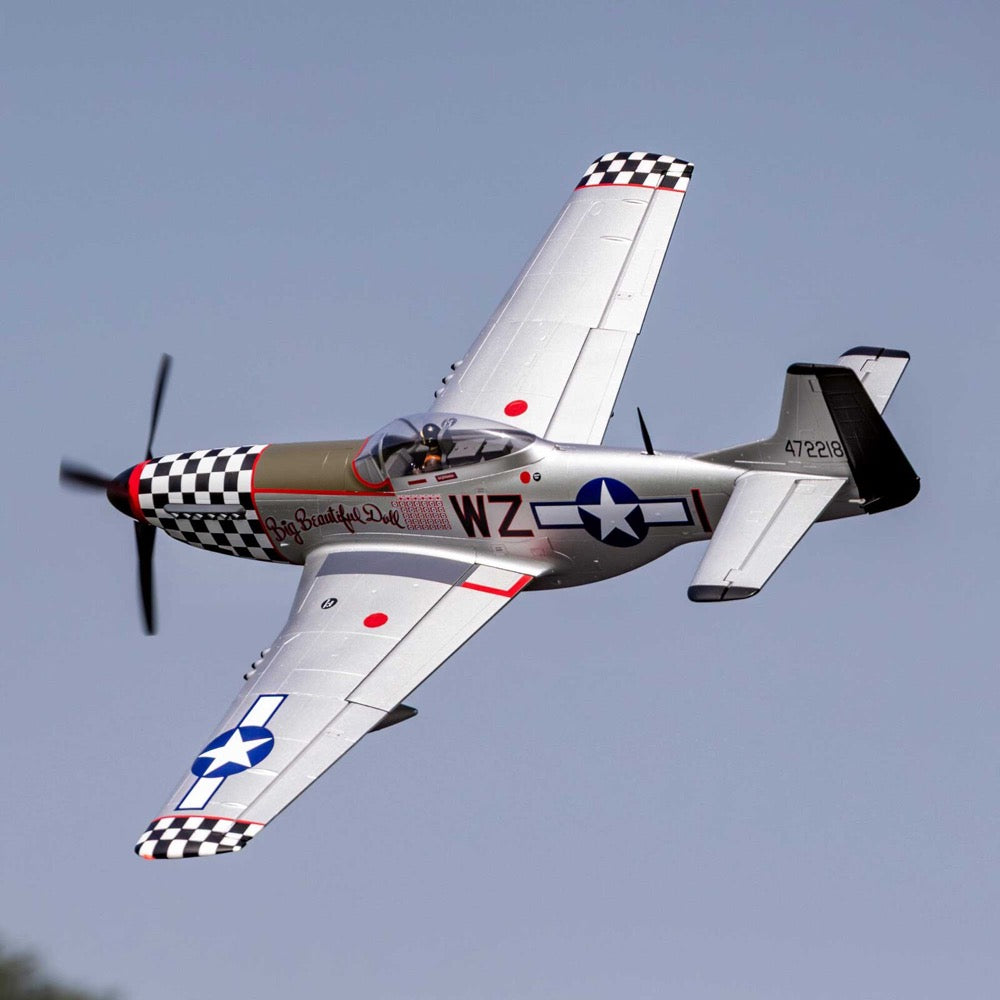 E-flite P-51D Mustang "Big Beautiful Doll" 1.5m BNF Basic with AS3X+ and SAFE Select