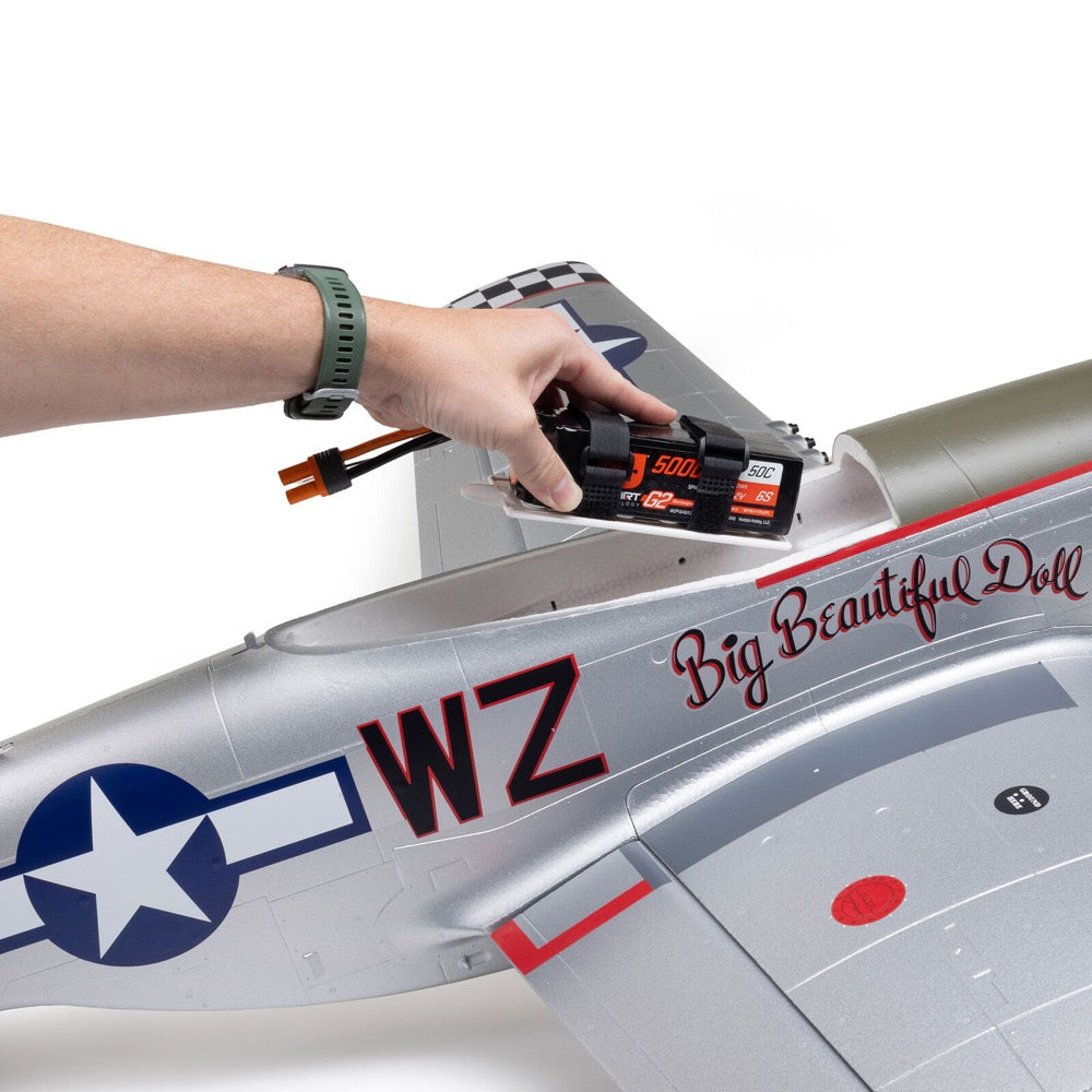 E-flite P-51D Mustang "Big Beautiful Doll" 1.5m BNF Basic with AS3X+ and SAFE Select