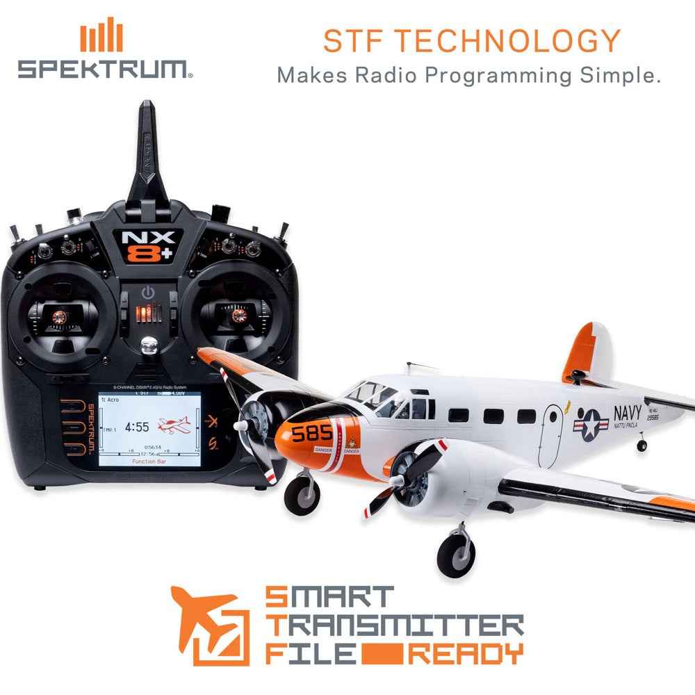 E-Flite Beechcraft D18 RC-45J 1.5m RC Plane BNF Basic EFL-3726