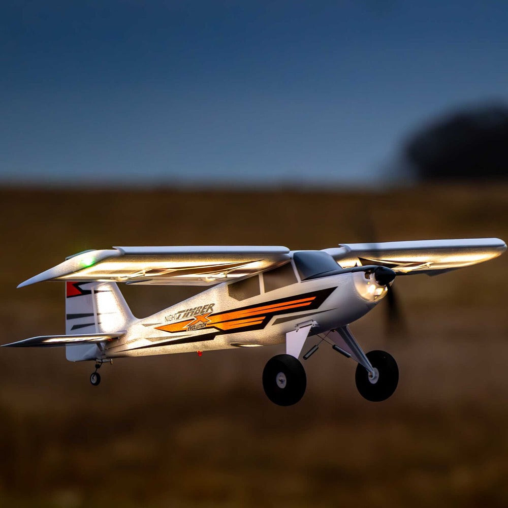 E-Flite EFL013850 Night Timber X Evolution 1.2m STOL RC Plane BNF Basic