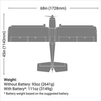 E-Flite Super Timber 1.7m STOL RC Plane (BNF Basic) EFL02550
