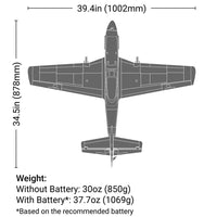 E-Flite EFL02650 P-51D Mustang 1.0m BNF Basic with AS3X and SAFE Select