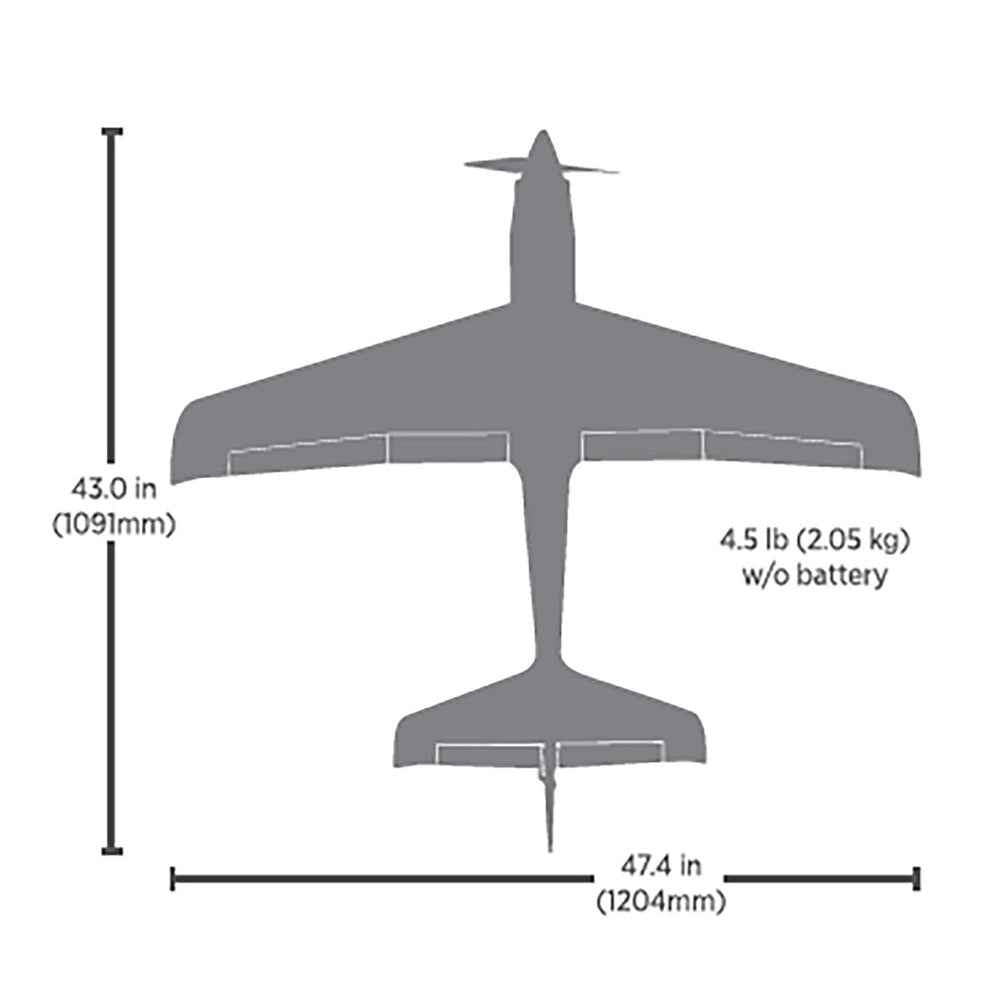 E-Flite V1200 1.2m RC Plane BNF Basic Version 2 EFL120050