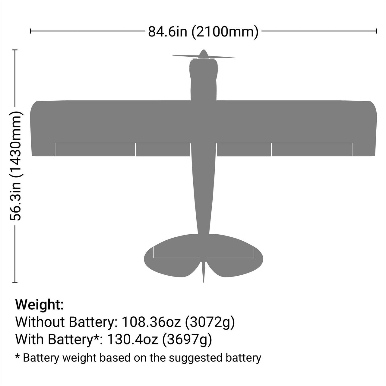 E-Flite EFL124500 Carbon-Z Cub SS 2.1m BNF Basic EFL124500