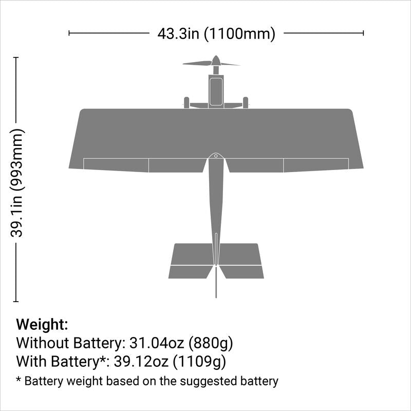 E-Flite Ultra Stick 1.1m RC Plane BNF Basic EFL14050