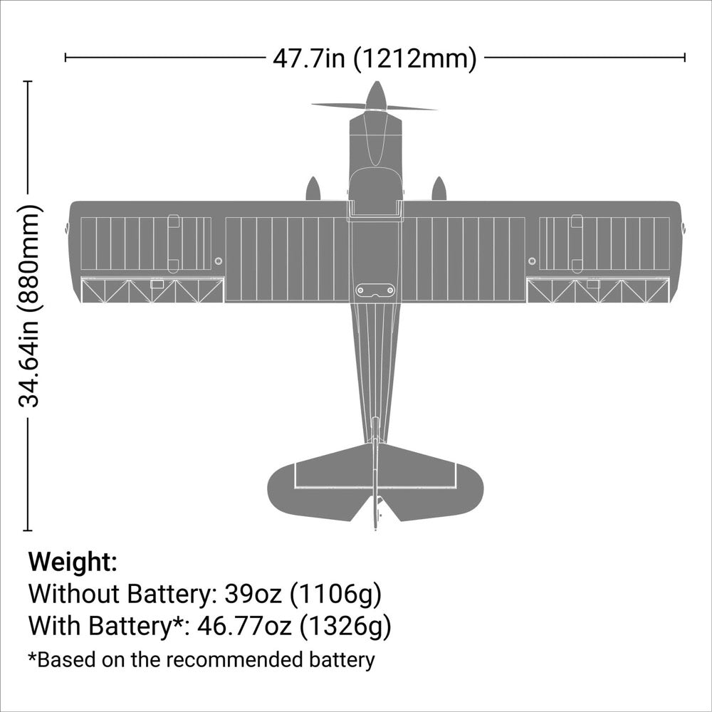 E-Flite Super Decathlon 1.2m RC Plane (BNF Basic)