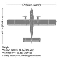 E-Flite DHC-6 Twin Otter 1.4m RC Plane BNF Basic EFL32050