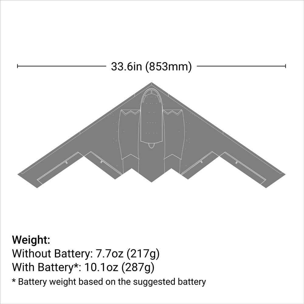 E-flite Micro B-2 Spirit Twin 30mm EDF Jet BNF Basic EFLU09050