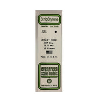 Evergreen 00221 Styrene Rod 0.047 x 14in / 1.2mm x 36cm - 10