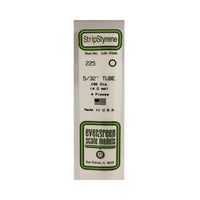 Evergreen 00225 Styrene Tube 0.156 x 14in / 4mm x 36cm 4pc