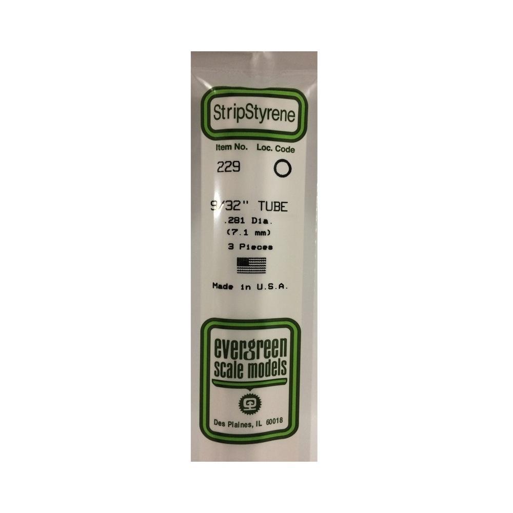 Evergreen 00229 Styrene Tube 0.281 x 14in / 7.1mm x 36cm - 3