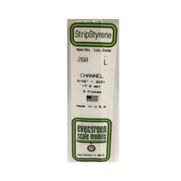Evergreen 00268 Styrene Channel .312in/7.9mm 14in/35cm - 3