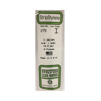 Evergreen 00279 Styrene I-Beam .375 in/ 9.5mm 14in/35cm - 2