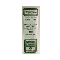Evergreen 08204 Styrene Strip 0.023 x 0.046 x 14in - 10