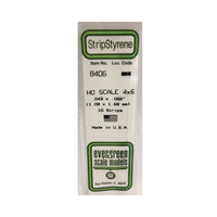 Evergreen 08406 Styrene Strip 0.043 x 0.066 x 14in - 10