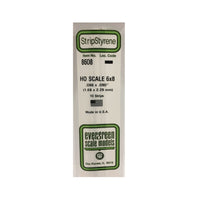Evergreen 08608 Styrene Stips .066 in x .090/ 1.7mmx2.3mm (x10)
