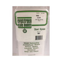 Evergreen 09006 Styrene Clear Sheets 0.010 x 6 x 12in / 0.25mm x 15cm x 30cm - 2