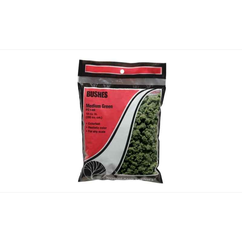 Woodland Scenics FC146 Medium Green Bushes Clump Foliage