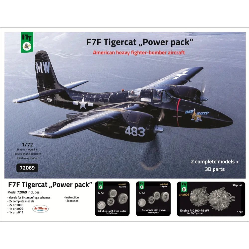 Fly Models 1/72 F7F Tigercat Power Pack 2-in-1