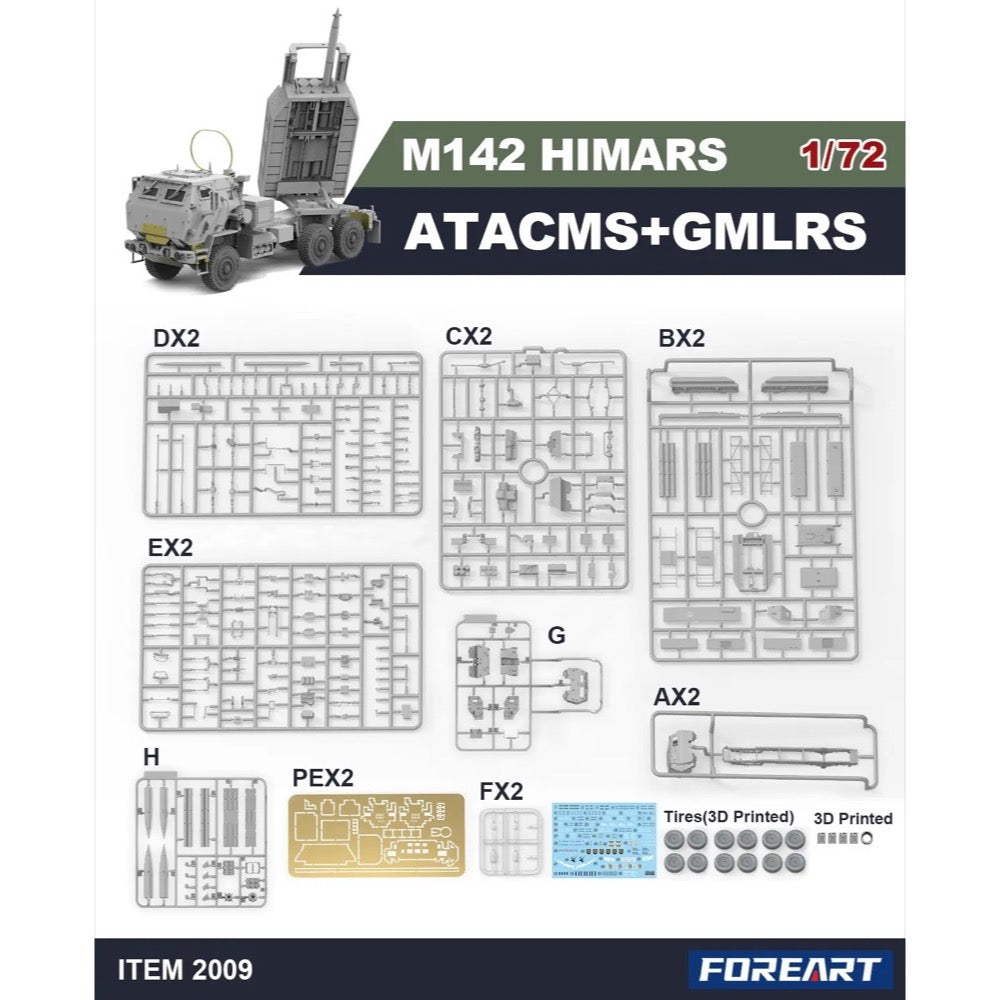 Fore Art 1/72 M142 "HIMARS" ATACMS/GMLRS (1+1 Sets) Model Kit