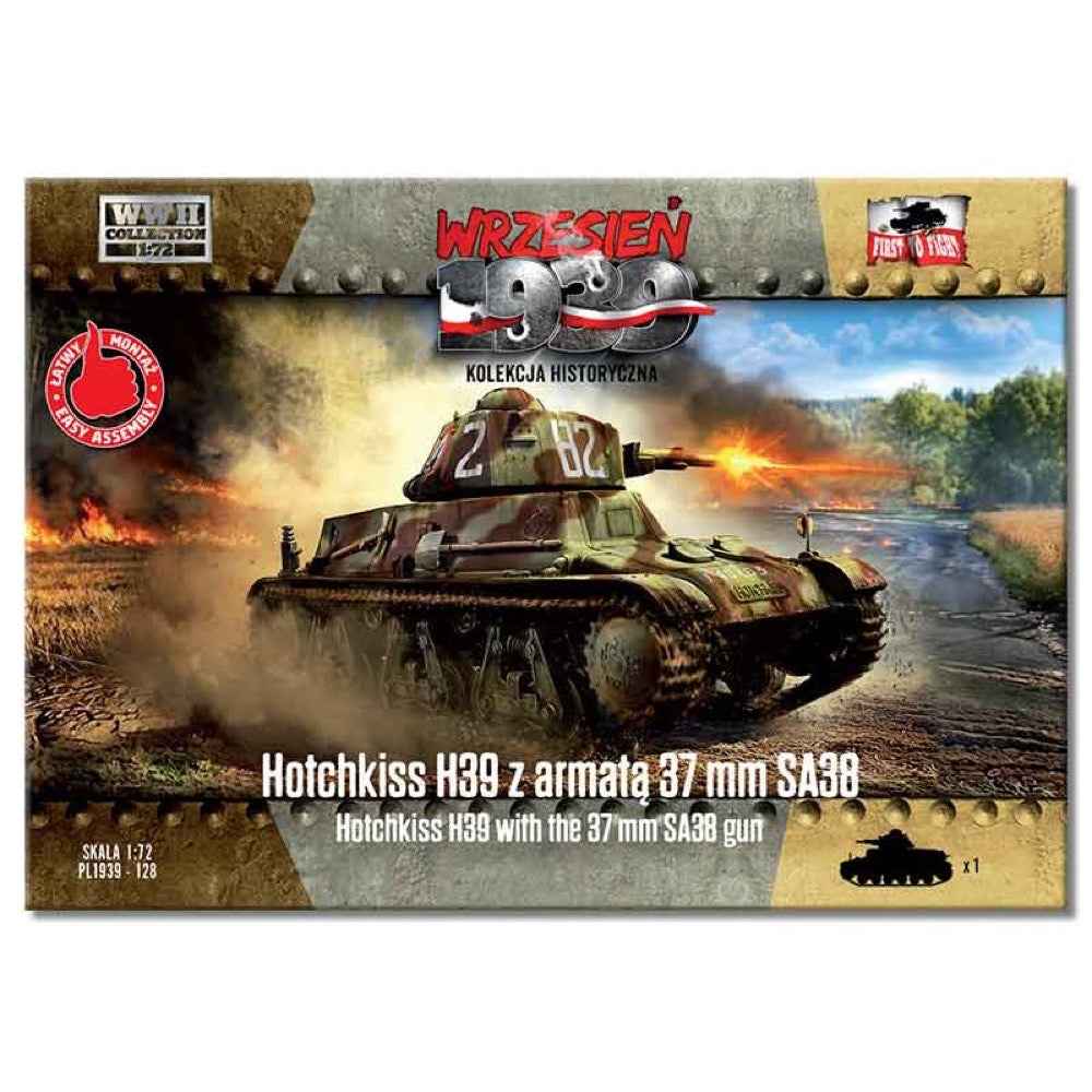 First to Fight 1/72 Hotchkiss H39 With The 37mm SA38
