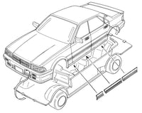 Fujimi 1/24 7th Skyline 4door H.T GTS High Society Car Version HC-14 Plastic Model Kit