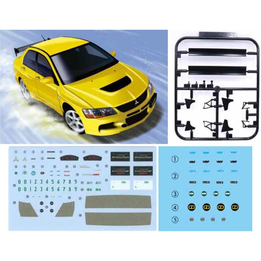 Fujimi 1/24 Mitsubishi Lancer Evolution IX GSR w/GT Wing Plastic Model Kit