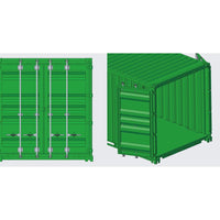 Fujimi 1/24 20ft Container (Green) Model Kit