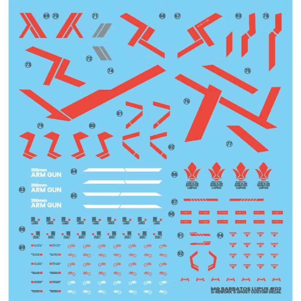 G-Rework Premium Decal for MG Lupus Expansion Part Set