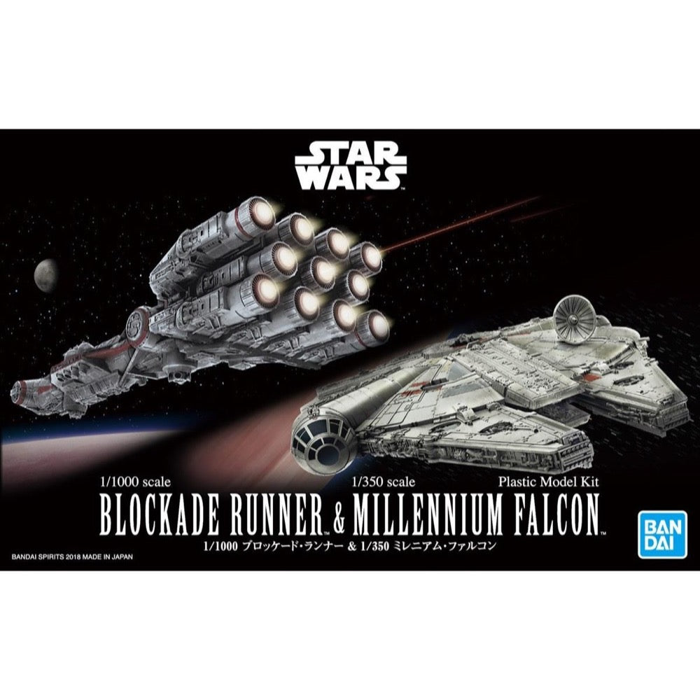 Bandai 5055363 Star Wars 1/1000 Blockade Runner and 1/350 Millennium Falcon |  Hobbies Online