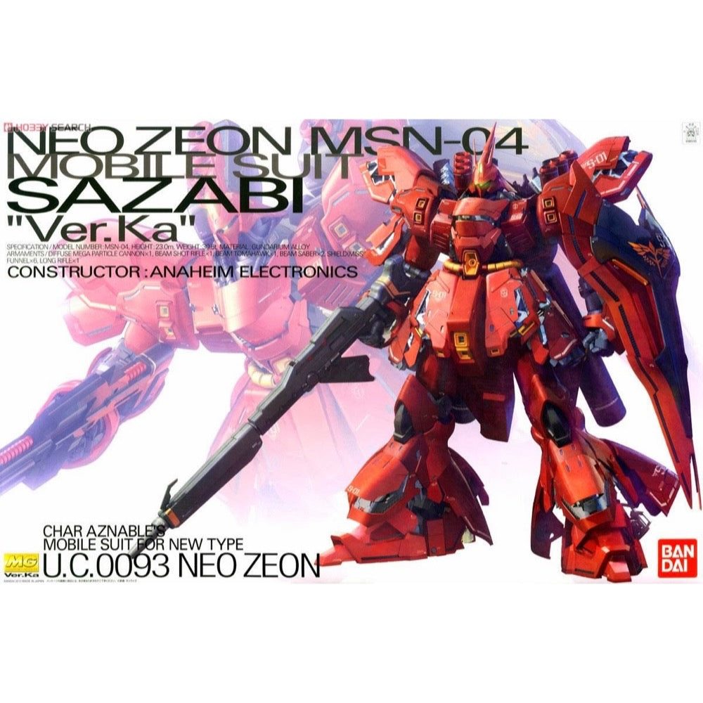 Bandai 5055457 MG 1/100 MSN-04 Sazabi Ver.Ka Gundam Chars Counterattack |  Hobbies Online