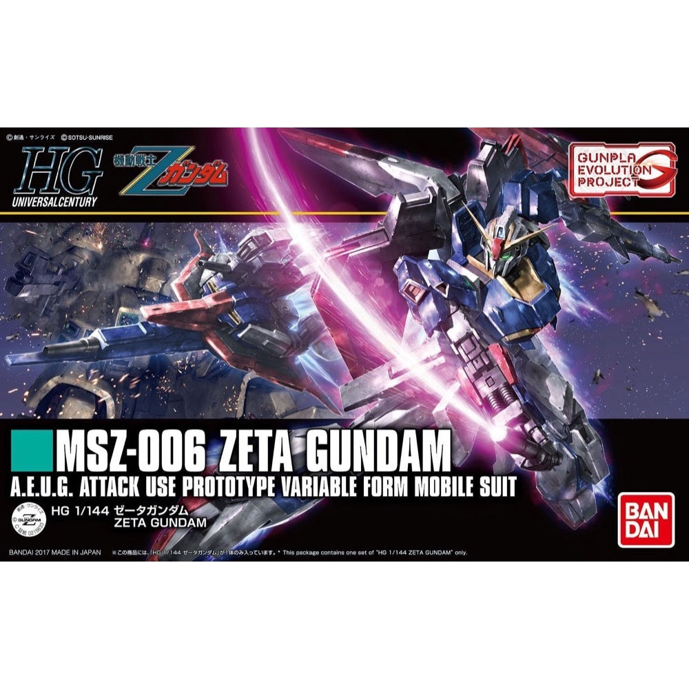 Bandai 5055611 HG 1/144 Zeta Gundam |  Hobbies Online