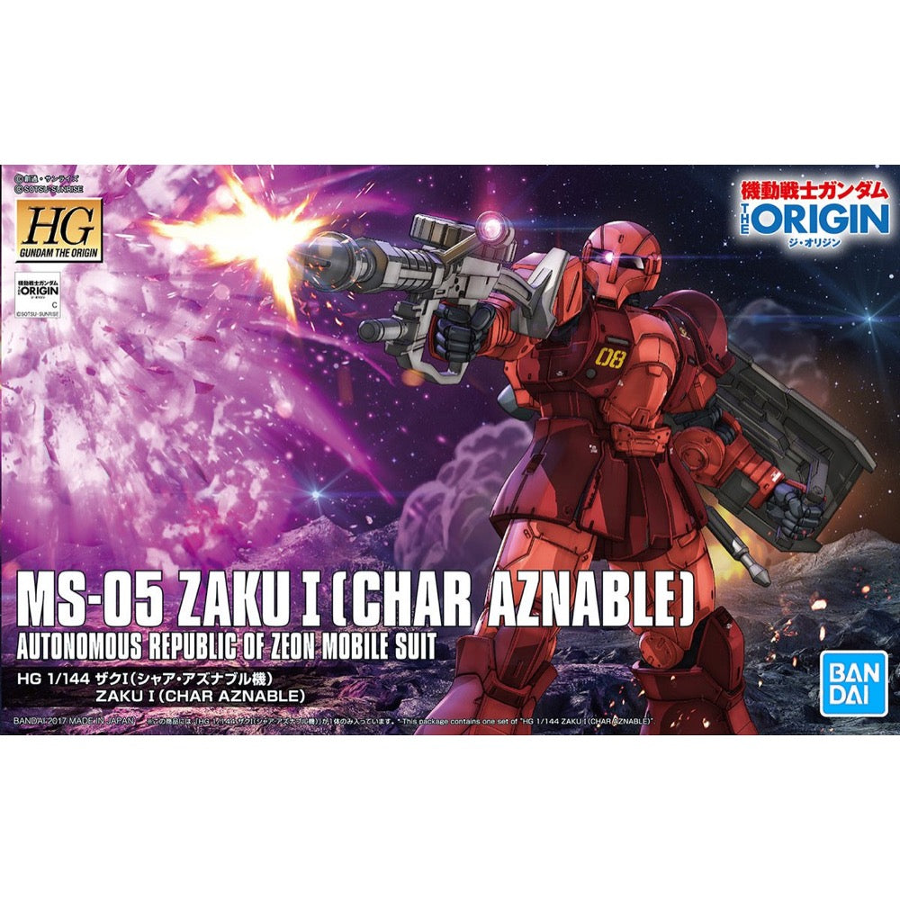 Bandai 5057737 HG 1/144 MS-05 Zaku Char Aznable Mobile Suit Gundam The Origin |  Hobbies Online