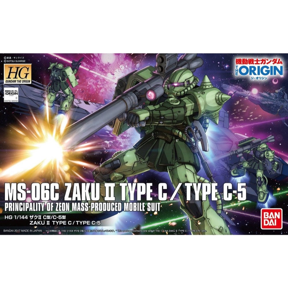 Bandai 5057738 HG 1/144 Zaku II Type C/Type C-5 Mobile Suit Gundam The Origin |  Hobbies Online