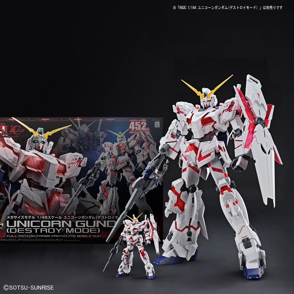 Bandai 5057986 Mega Size 1/48 Unicorn Gundam Destroy Mode |  Hobbies Online