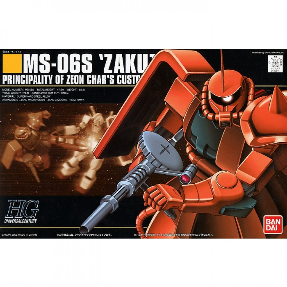 Bandai 5058888 HGUC 1/144 MS-06S Zaku II Gundam - Hobbies Online