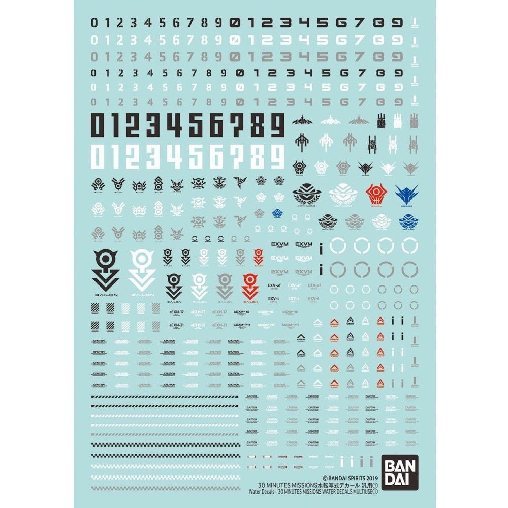Bandai 5061319 Water Decals Multiuse 1 30MM |  Hobbies Online