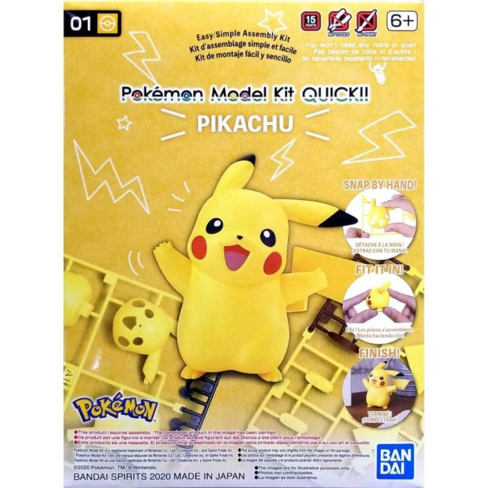 Bandai 5061389 Quick 01 Pikachu Pokemon Model Kit - Hobbies Online