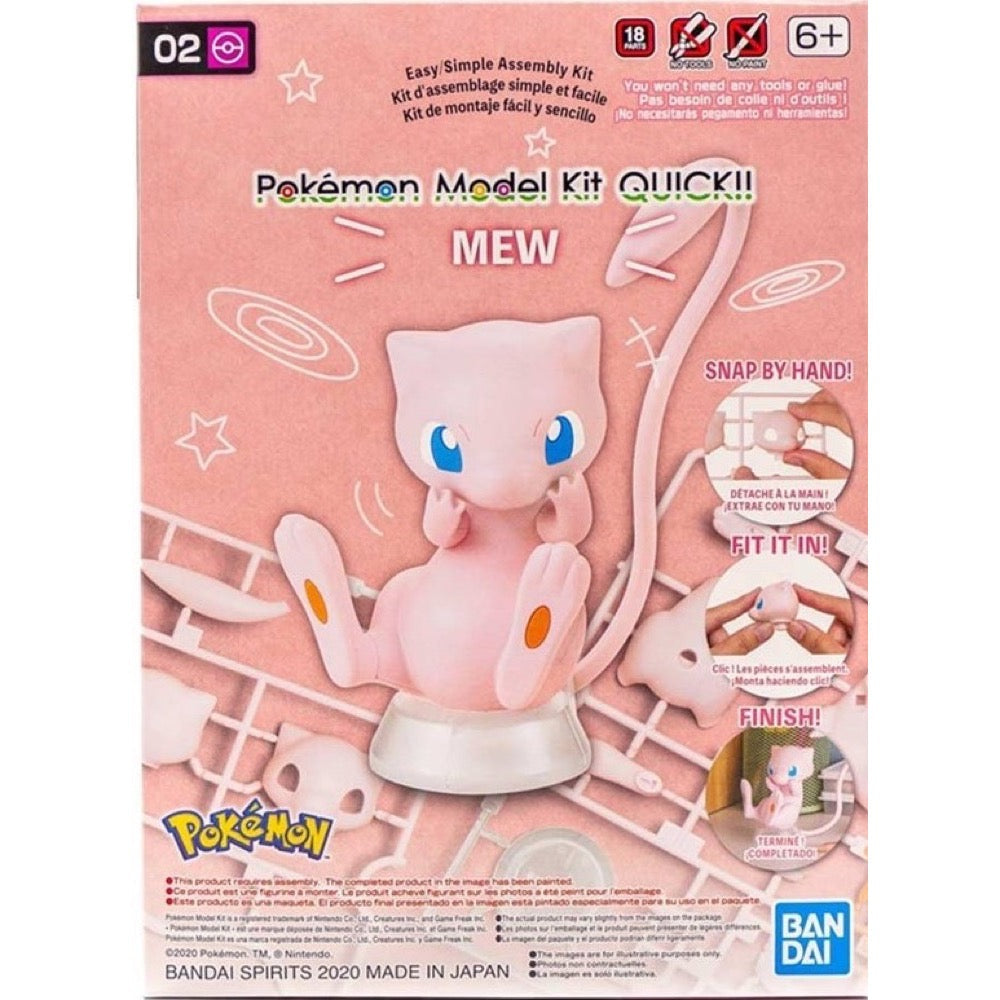 Bandai 5061390 Quick 02 Mew Pokemon Model Kit - Hobbies Online