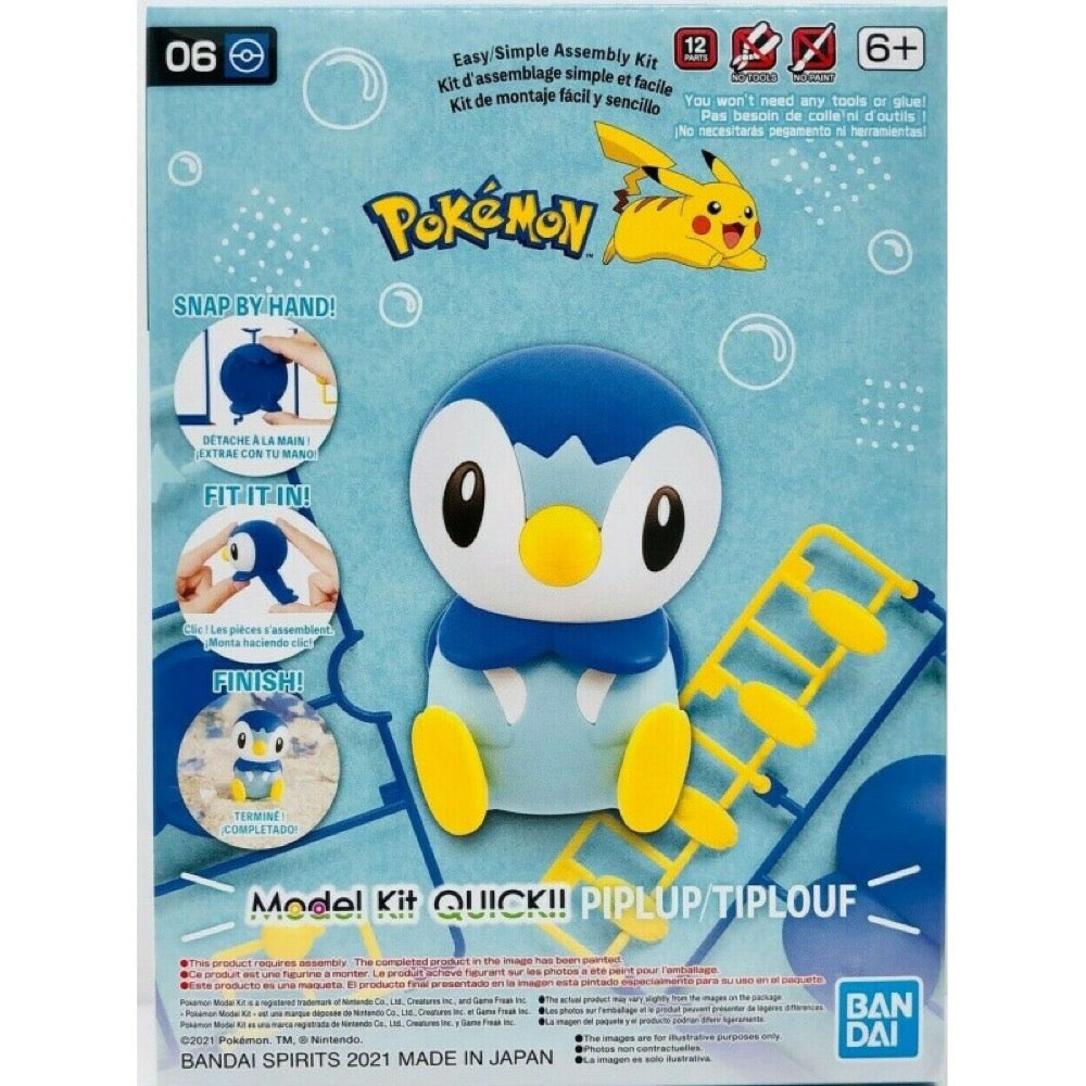 Bandai 5061573 Quick 06 Piplup Pokemon Model Kit - Hobbies Online