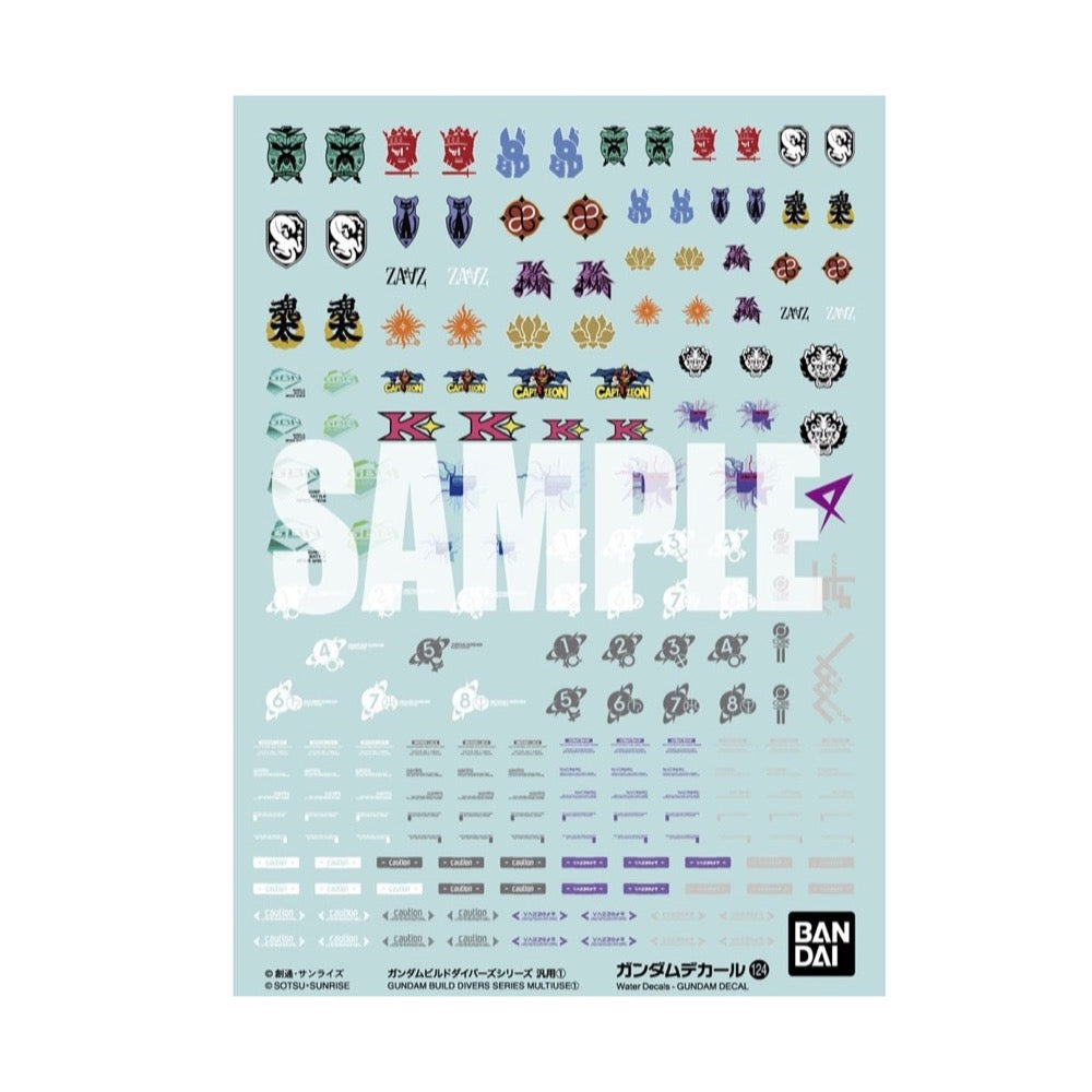 Bandai G50619881 Gundam Decal 124 Build Divers Series Multiuse |  Hobbies Online