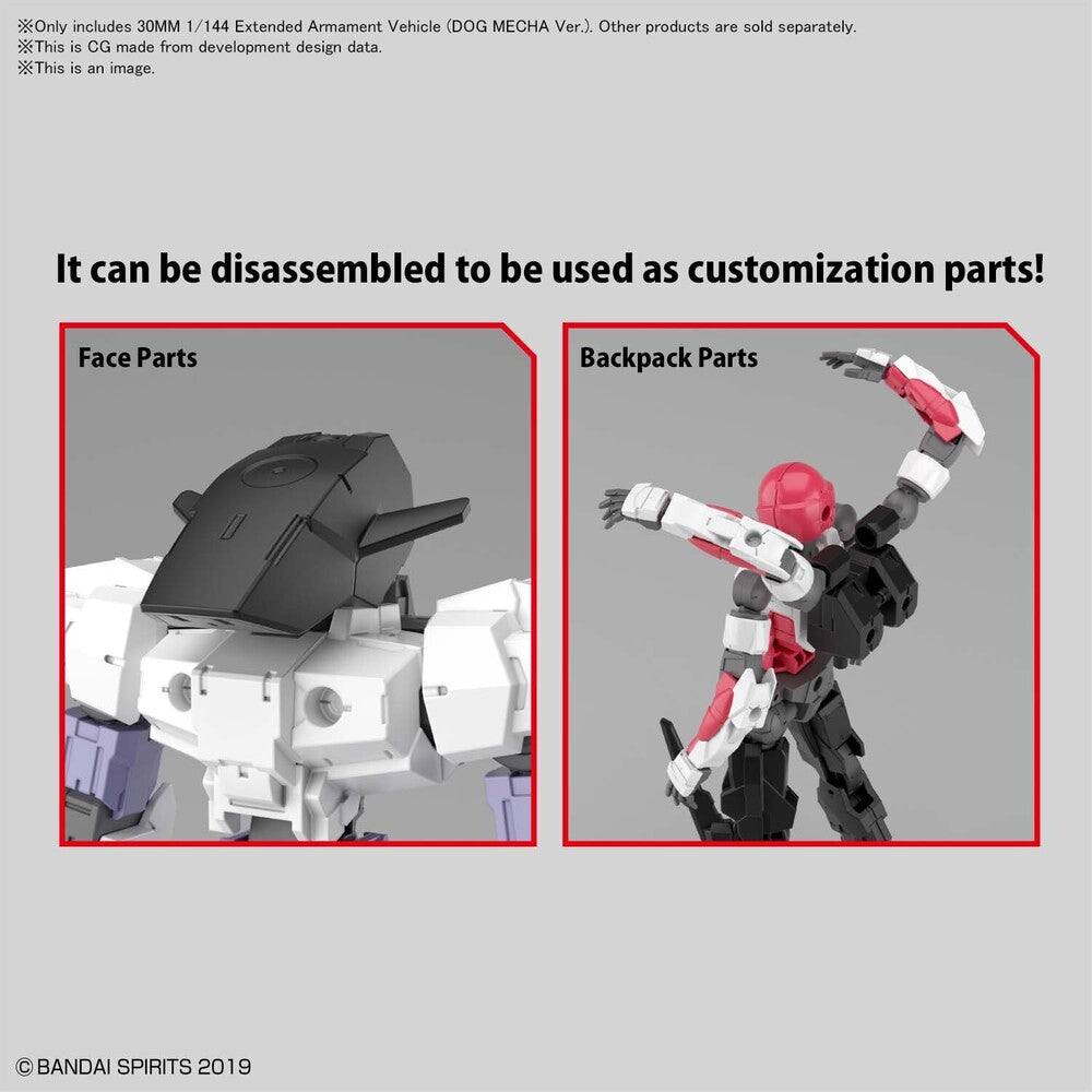 Bandai 5061995 1/144 Extended Armament Vehicle Dog Mecha Version 30MM |  Hobbies Online