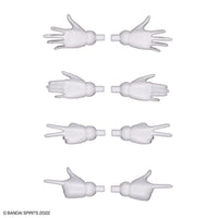 Bandai 5063359 Option Hand Parts White/Black 30MS