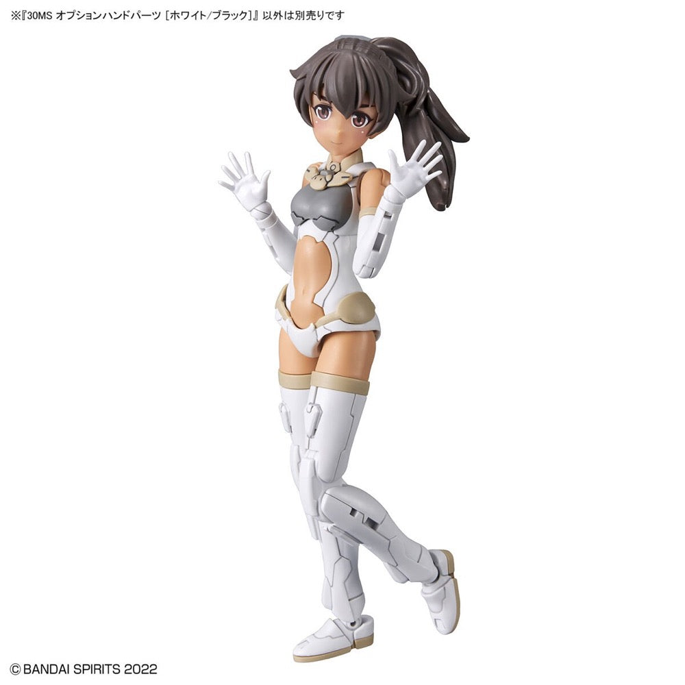 Bandai 5063359 Option Hand Parts White/Black 30MS