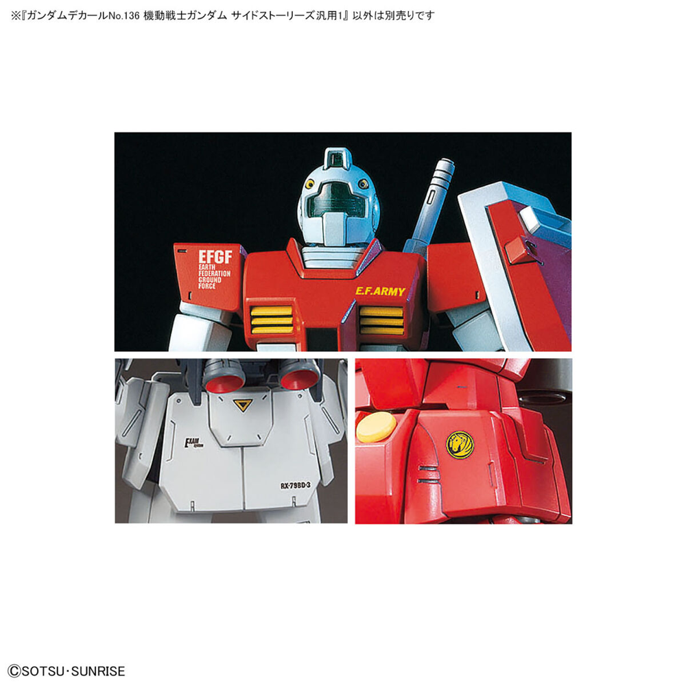 Bandai 5065084 136 Mobile Suit Gundam Side Stories Multiuse 1 Gundam Decals
