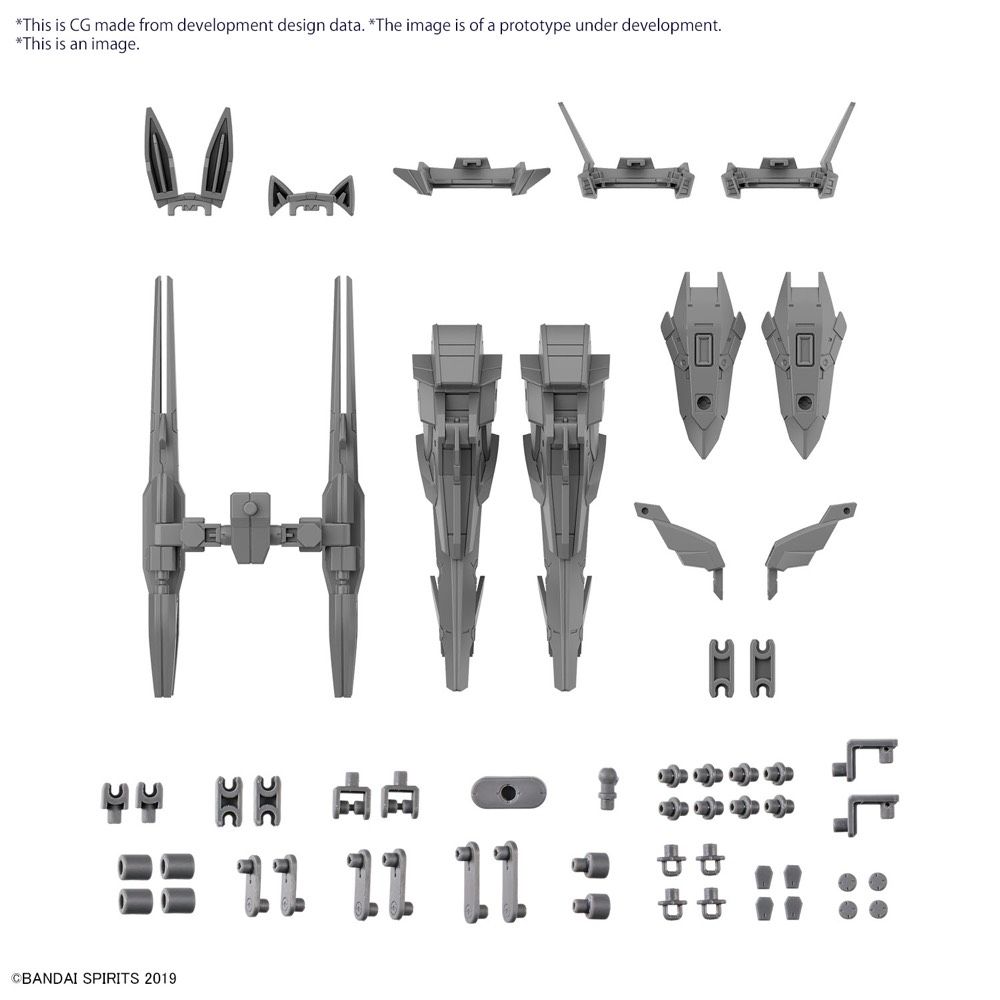 Bandai 5065694 1/144 Option Parts Set 13 (Leg Booster Unit / Wireless Weapon Pack) 30MM