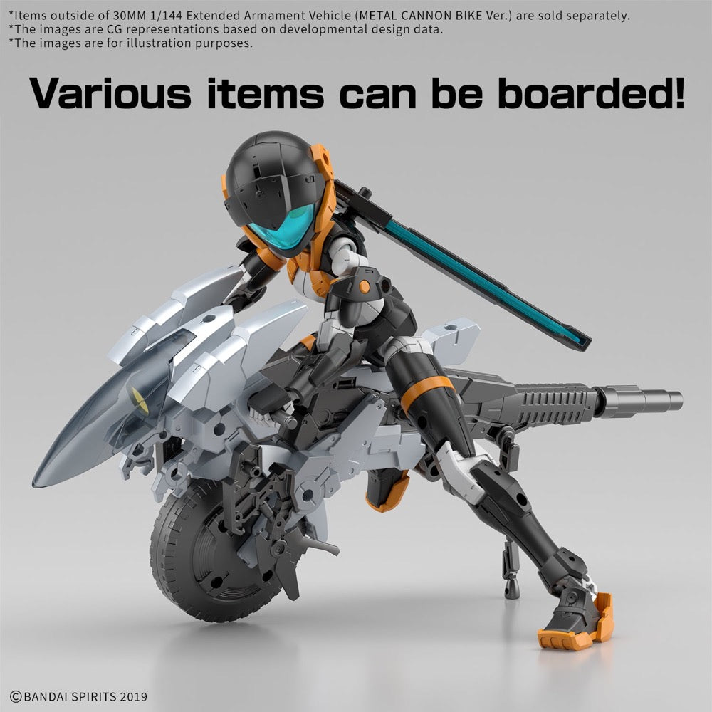 Bandai 5068352 30MM 1/144 Extended Armament Vehicle (Metal Cannon Bike Ver.) 4573102683526